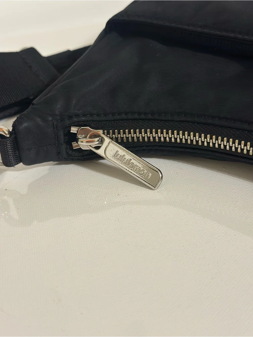 lululemon athletica Black Crossbody Bag with Silver Hardware